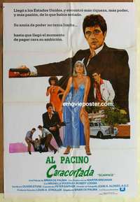 h032 SCARFACE Venezuelan movie poster '83 Al Pacino, De Palma, Stone