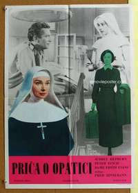 h300 NUN'S STORY Yugoslavian movie poster '59 Audrey Hepburn