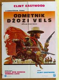 h301 OUTLAW JOSEY WALES Yugoslavian movie poster '76 Clint Eastwood