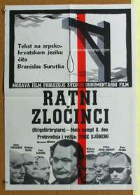 h308 SECRETS OF THE NAZI CRIMINALS Yugoslavian movie poster '56