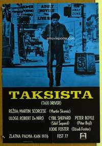 h310 TAXI DRIVER Yugoslavian movie poster '76 De Niro, Scorsese
