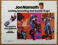 j081 CC & COMPANY half-sheet movie poster '70 Joe Namath, biker gang!