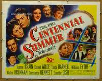 j082 CENTENNIAL SUMMER half-sheet movie poster '46 Jeanne Crain, Wilde