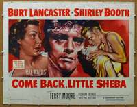 j091 COME BACK LITTLE SHEBA style A half-sheet movie poster '53 Lancaster
