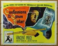 j093 CONFESSIONS OF AN OPIUM EATER half-sheet movie poster '62 V. Price