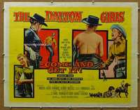 j104 DALTON GIRLS half-sheet movie poster '57 Merry Anders, Lisa Davis