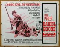 j106 DANIEL BOONE FRONTIER TRAIL RIDER half-sheet movie poster '66 Fess Parker