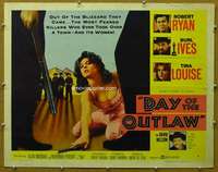 j107 DAY OF THE OUTLAW half-sheet movie poster '59 Robert Ryan, Burl Ives