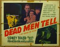j110 DEAD MEN TELL half-sheet movie poster '41 Toler as Charlie Chan!