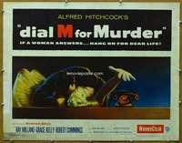 j535 DIAL M FOR MURDER half-sheet movie poster '54 Grace Kelly, Hitchcock
