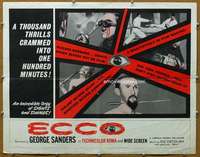 j125 ECCO half-sheet movie poster '65 incredible orgy of sights & sounds!
