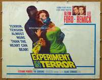 j133 EXPERIMENT IN TERROR white half-sheet movie poster '62 Ford, Remick