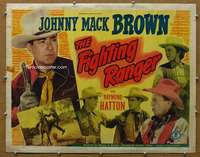 j137 FIGHTING RANGER half-sheet movie poster '48 Johnny Mack Brown