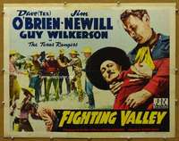 j138 FIGHTING VALLEY half-sheet movie poster '43 The Texas Rangers!