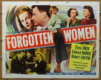 j151 FORGOTTEN WOMEN half-sheet movie poster '49 bad girl Noel Neill!