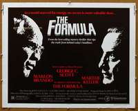 j152 FORMULA half-sheet movie poster '80 Marlon Brando, George C. Scott