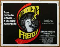 j557 FRENZY half-sheet movie poster '72 Alfred Hitchcock, Anthony Shaffer