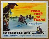 j156 FROM HELL TO TEXAS half-sheet movie poster '58 Don Murray