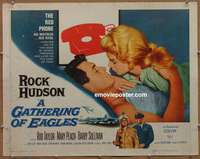 j162 GATHERING OF EAGLES half-sheet movie poster '63 Rock Hudson