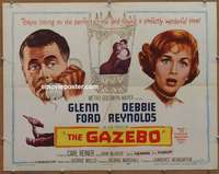j163 GAZEBO half-sheet movie poster '60 Glenn Ford, Reynolds, Reiner