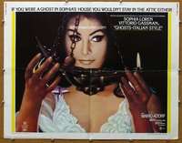j166 GHOSTS ITALIAN STYLE half-sheet movie poster '68 sexy Sophia Loren!