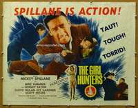 j168 GIRL HUNTERS half-sheet movie poster '63 Mickey Spillane pulp fiction!