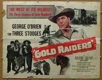 j173 GOLD RAIDERS half-sheet movie poster '51 Three Stooges pictured!