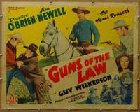 j181 GUNS OF THE LAW half-sheet movie poster '44 O'Brien, Texas Rangers