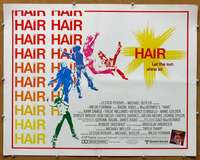 j182 HAIR half-sheet movie poster '79 Milos Forman, Treat Williams