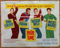 j195 HIGH TIME half-sheet movie poster '60 Crosby, Fabian, Weld, Maurey