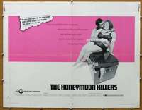 j199 HONEYMOON KILLERS half-sheet movie poster '70 Stoler, Bianco