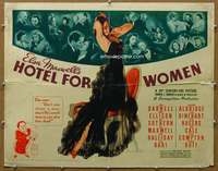 j202 HOTEL FOR WOMEN half-sheet movie poster '39 Bradshaw Crandell art!