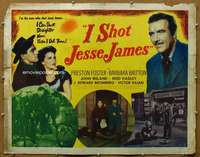 j209 I SHOT JESSE JAMES half-sheet movie poster '49 Sam Fuller, Foster