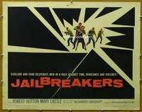 j219 JAILBREAKERS half-sheet movie poster '59 Robert Hutton, AIP classic!