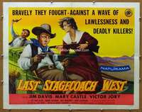 j249 LAST STAGECOACH WEST style A half-sheet movie poster '57 Jim Davis