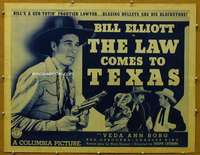 j253 LAW COMES TO TEXAS half-sheet movie poster '39 Wild Bill Elliott