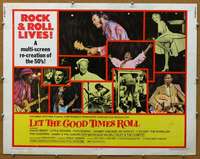 j256 LET THE GOOD TIMES ROLL half-sheet movie poster '73 Chuck Berry