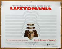 j262 LISZTOMANIA half-sheet movie poster '75 Ken Russell, Roger Daltrey