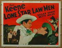 j272 LONE STAR LAW MEN red style half-sheet movie poster '41 Tom Keene