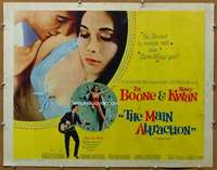 j281 MAIN ATTRACTION half-sheet movie poster '62 Pat Boone, Nancy Kwan