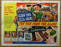 j283 MAN FROM THE ALAMO style A half-sheet movie poster '53 Bud Boetticher, Ford