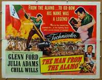 j284 MAN FROM THE ALAMO style B half-sheet movie poster '53 Bud Boetticher