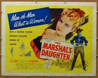 j290 MARSHAL'S DAUGHTER half-sheet movie poster '53 Laurie Anders