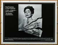 j301 MOMMIE DEAREST half-sheet movie poster '81 Faye Dunaway as Crawford!