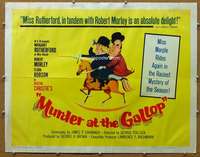j304 MURDER AT THE GALLOP half-sheet movie poster '63 Margaret Rutherford