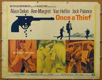 j325 ONCE A THIEF half-sheet movie poster '65 Ann-Margret, Alain Delon