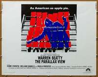 j337 PARALLAX VIEW half-sheet movie poster '74 Warren Beatty, Cronyn