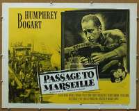 j340 PASSAGE TO MARSEILLE half-sheet movie poster R56 Humphrey Bogart