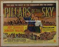 j345 PILLARS OF THE SKY style A half-sheet movie poster '56 Dorothy Malone