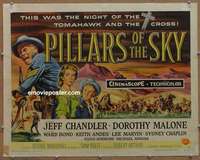 j346 PILLARS OF THE SKY style B half-sheet movie poster '56 Dorothy Malone